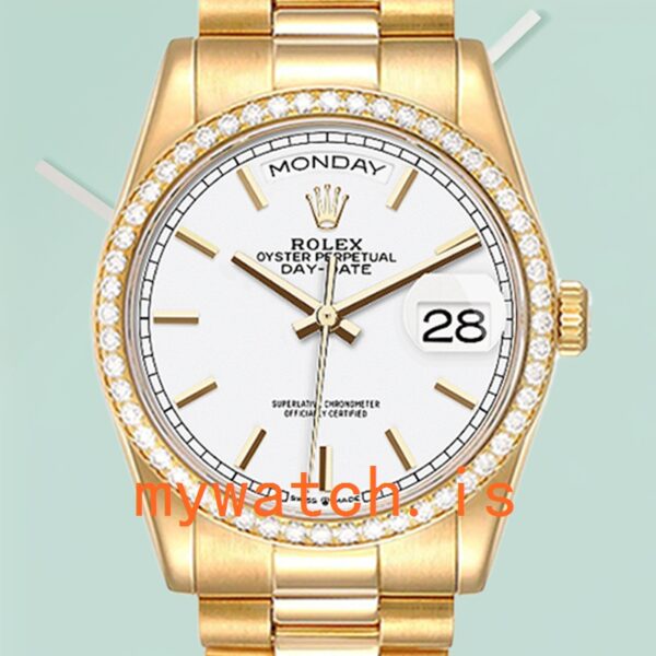 Rolex Day-Date Men's 36mm M128348RBR-0047 Gold-tone Automatic: A Symbol of Luxury and Precision