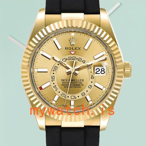 Rolex Sky-Dweller 42mm Mens m326238-0007 Stainless Steel Rubber Band: A Luxurious Timepiece