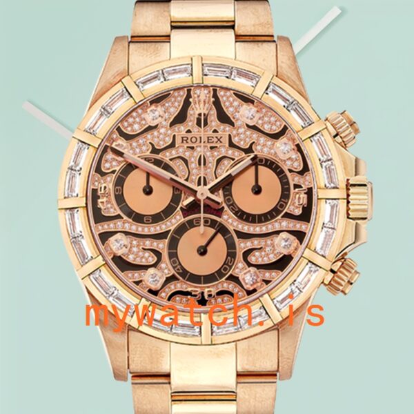 Rolex Daytona Mens 40mm 116568 Rose Gold Dial Diamond Bezel: Genuine vs. Replica