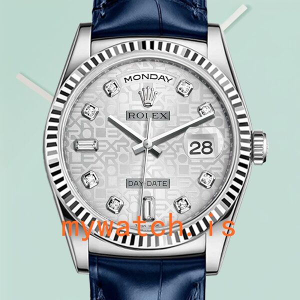 Rolex Day-Date Men's m118139-0092 36mm Silver Jubilee Dial Silver-tone: A Timeless Masterpiece