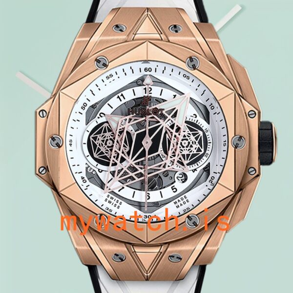 Hublot Big Bang 418.OX.2001.RX.MXM20 44mm Men Rubber Band White Dial: Genuine vs. Replica